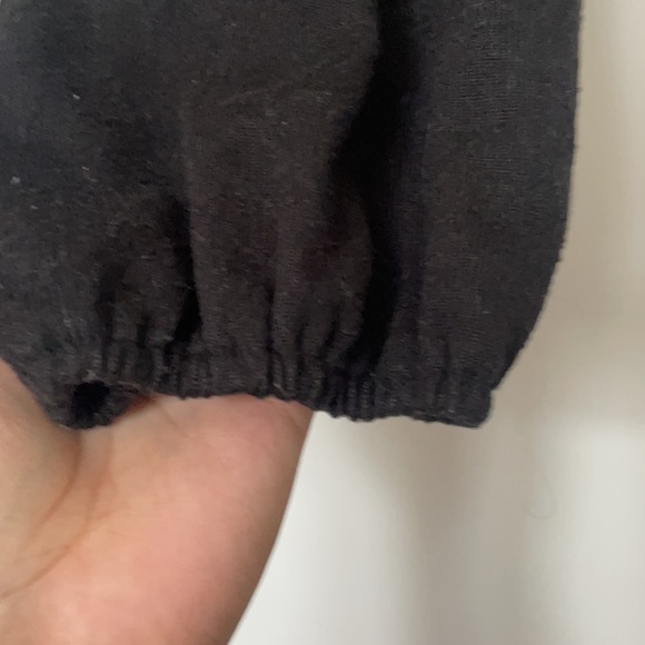 Yaya & Co Cozy Cropped Puffy Long Sleeve Shirt in Black - Women’s L - Picture 4 of 4